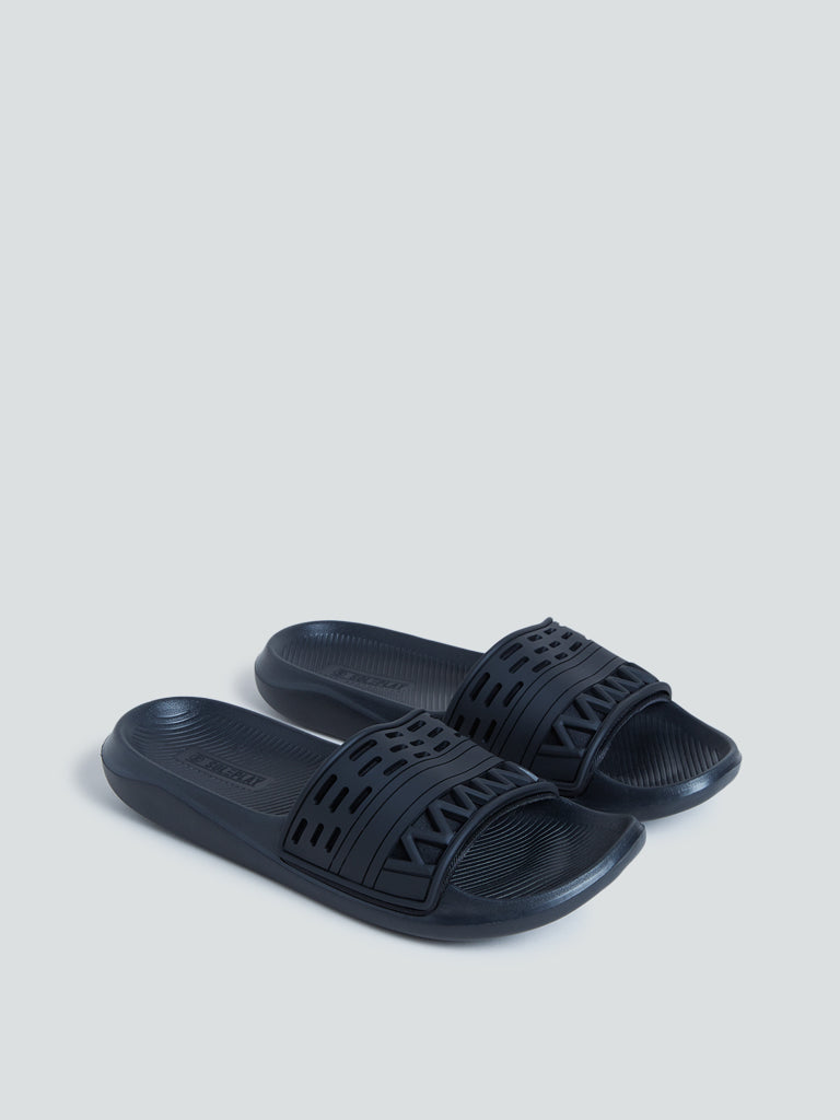 SOLEPLAY Black Textured Slides